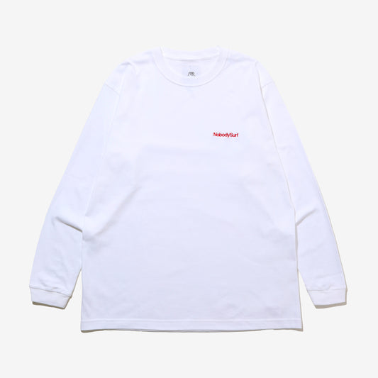 NobodySurf Long Sleeve Tee (White)