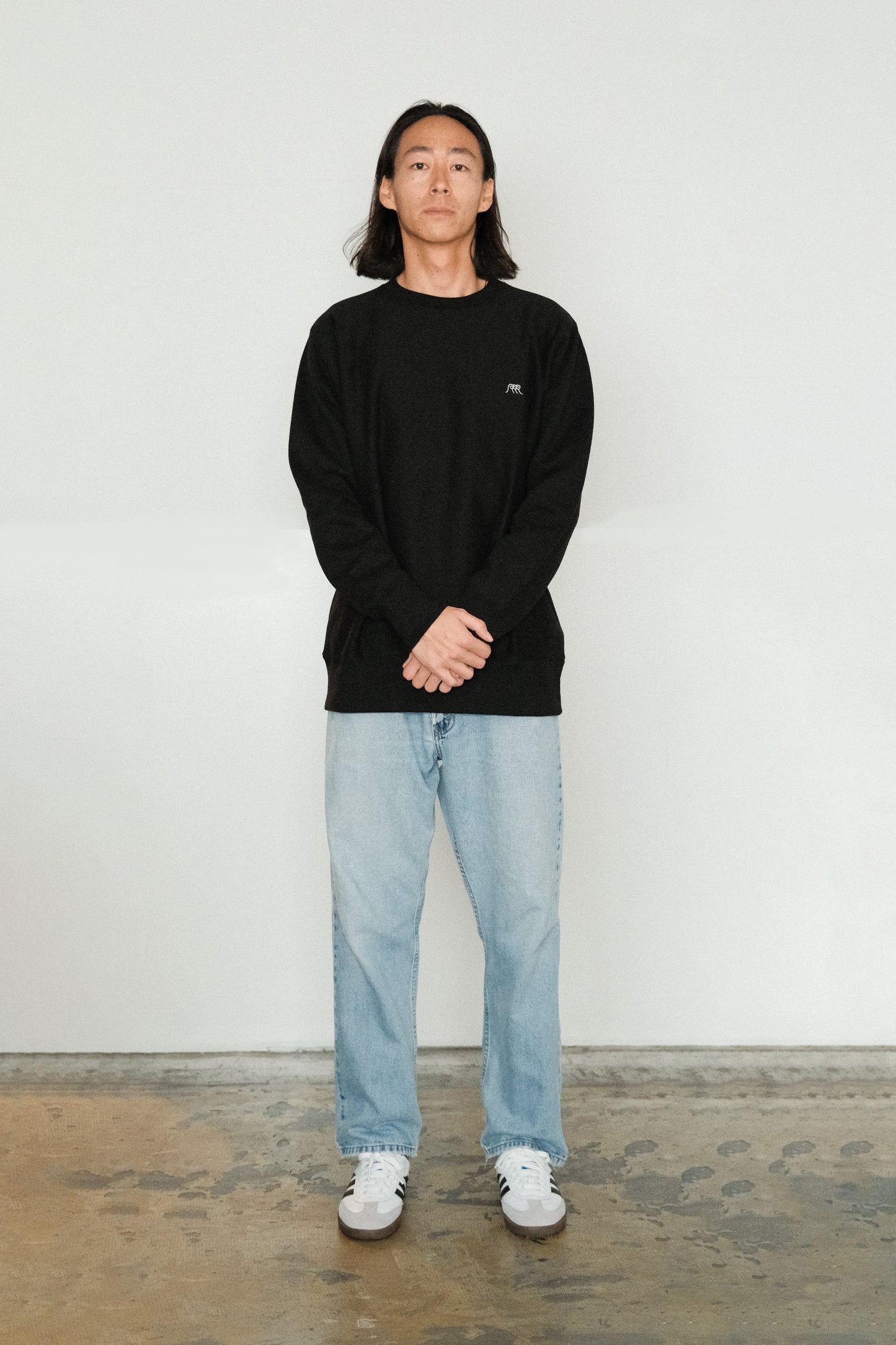 Wave Long Sleeve Tee (Black)
