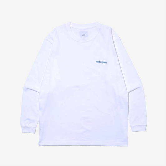NobodySurf Long Sleeve Tee (White)