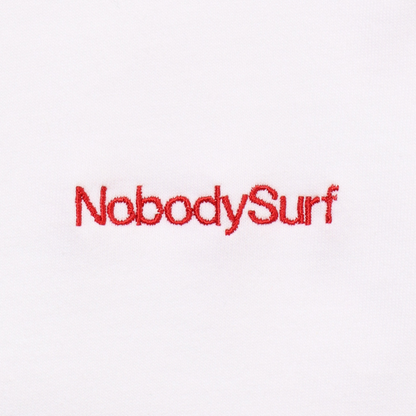 NobodySurf Long Sleeve Tee (White)
