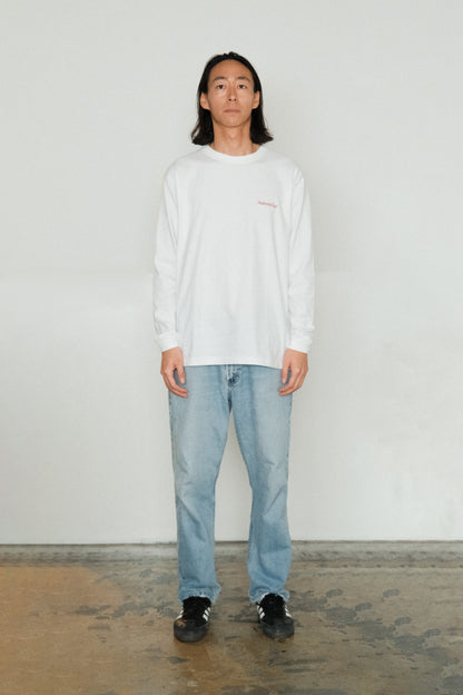 Wave Long Sleeve Tee (White)